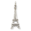 14k White Gold Solid Polished Eiffel Tower Charm