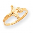 14k Childs Polished Crucifix Ring