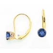 14k 5mm Sapphire leverback earring