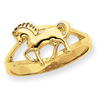 14k Polished Horse Ring
