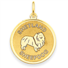 14k Shetland Sheepdog Disc Charm