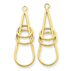 14k Polished Fancy Teardrop Earring Jackets