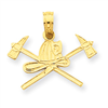 14k Fire Department Insignia Pendant