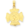 14k Small St. Florian Badge Pendant