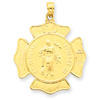 14k Large St. Florian Badge Pendant
