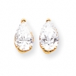 14k 9x6mm Pear Cubic Zirconia earring