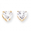 14k 7mm Heart Cubic Zirconia earring