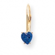 14k 5mm Heart Tanvorite earring