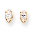 14k 5x2.5mm Marquise Cubic Zirconia earring