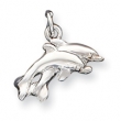 Sterling Silver Dolphins Charm
