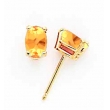 14k 6x4mm Oval Citrine earring