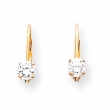14k 4mm Cubic Zirconia leverback earring