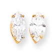 14k 12x6mm Marquise Cubic Zirconia earring