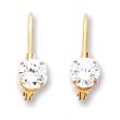 14k 5mm Cubic Zirconia leverback earring