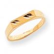 14k Childs Diamond-Cut Ring