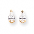 14k 5x3mm Pear Cubic Zirconia earring