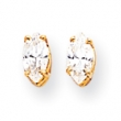 14k 6x3mm Marquise Cubic Zirconia earring
