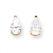 14k 8x5mm Pear Cubic Zirconia earring