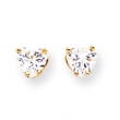 14k 5mm Heart Cubic Zirconia earring