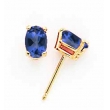 14k 6x4mm Oval Sapphire earring