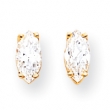 14k 8x4mm Marquise Cubic Zirconia earring