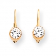 14k 5mm Cubic Zirconia leverback earring