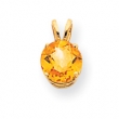 14k 8mm Citrine pendant