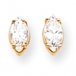 14k 7x3.5mm Marquise Cubic Zirconia earring