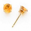14k 5mm Citrine earring
