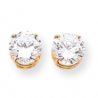 14k 8mm Cubic Zirconia Earrings