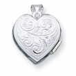 Sterling Silver Scrolled Heart Locket