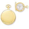 Charles Hubert 14k Gold-plated White Dial with Date Pocket Watch