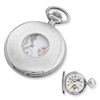 Charles Hubert Solid Stainless Steel White Dial Pocket Watch