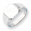 14k White Gold Signet Ring
