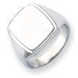 14k White Gold Signet Ring