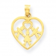 14k Heart Charm