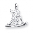 Sterling Silver Skier Pendant