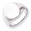 14k White Gold Signet Ring