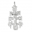 Sterling Silver Cara Vaca Crucifix Pendant