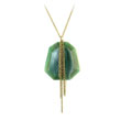 Copper-Tone Green Stone Necklace