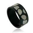 Stainless Steel Black Stone  Band