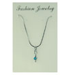 Silver-tone Green CZ Necklace