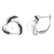 Freshwater Pearl Diamond Earrings