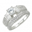 White Gold Diamond Bridal Set Ring