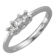 3-Stone White Gold Diamond Bridal Ring
