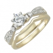 Yellow Gold Diamond Bridal Set Ring
