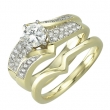Round Diamond Bridal Semi-mount - Yellow Gold