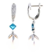 Freshwater Pearl Amethyst Diamond Earrings