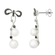 Freshwater Pearl Diamond Earrings