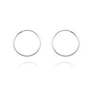 Picture of 14K White Gold 1x12mm Endless Hoops